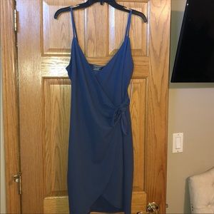 FINAL SALE: Blue Wrap Dress